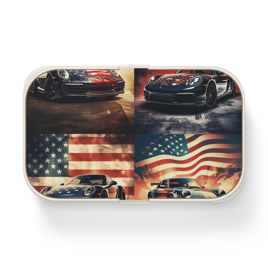 Bento Lunch Box Abstract American Flag Background Porsche 5