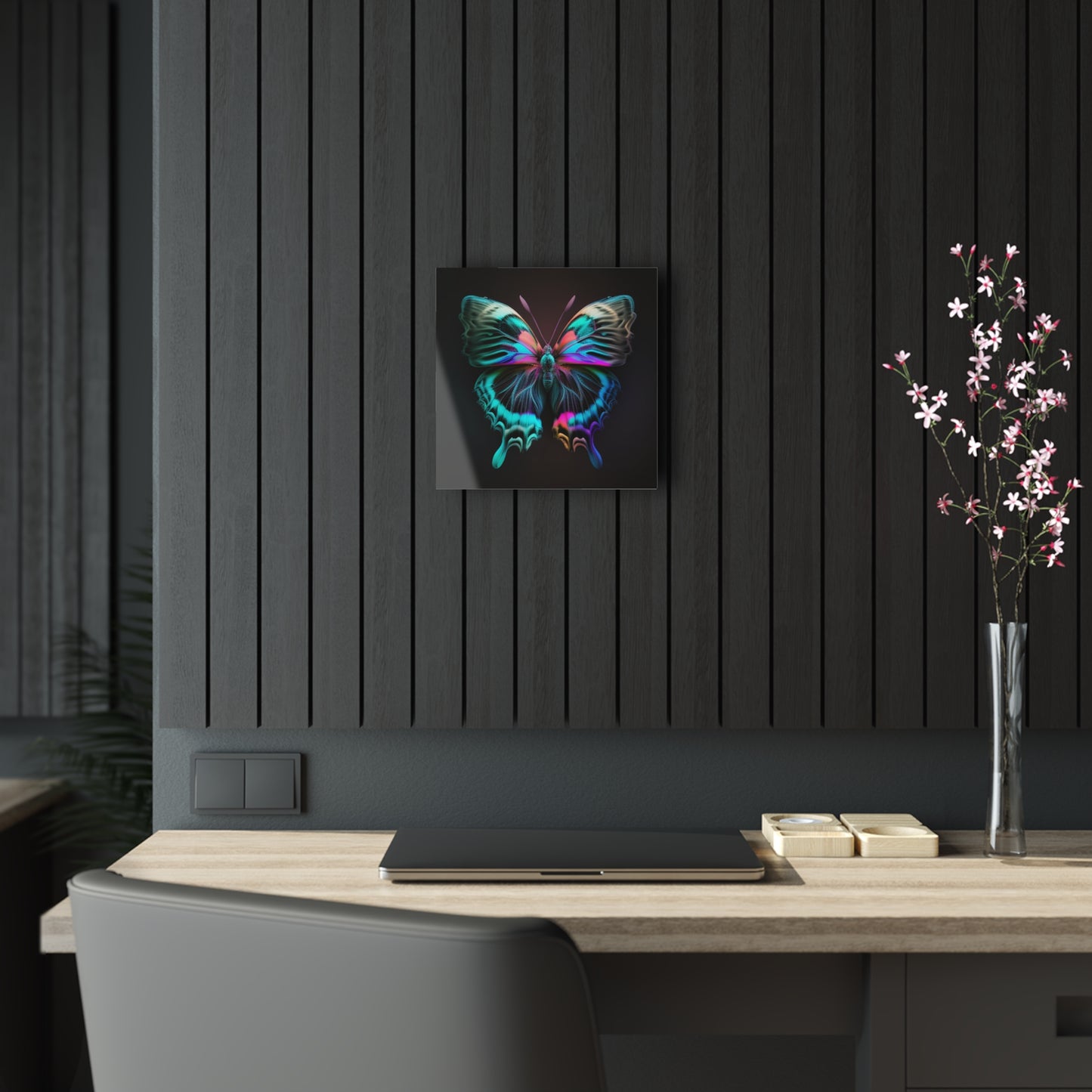 Acrylic Prints Neon Butterfly Fusion 3