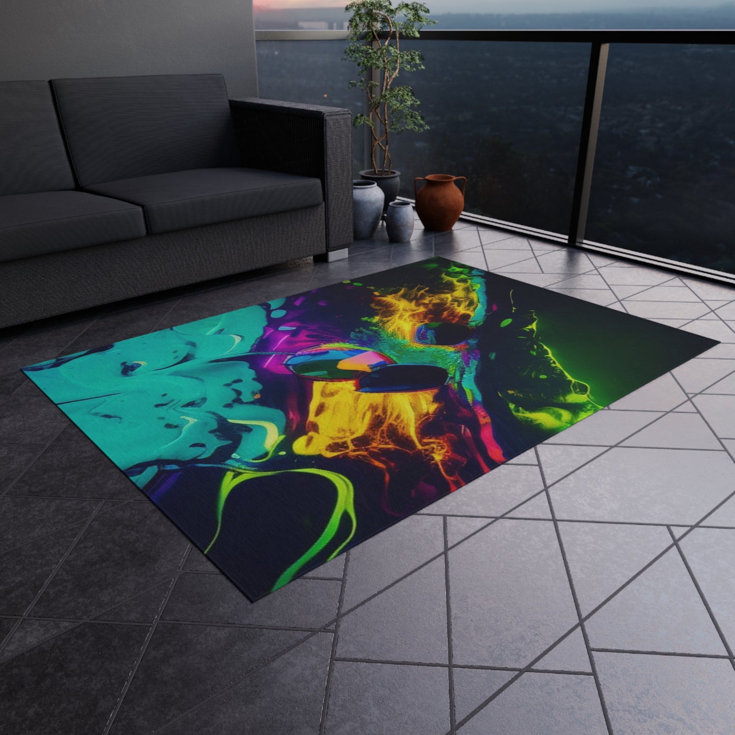Outdoor Rug  Florescent Glow 4