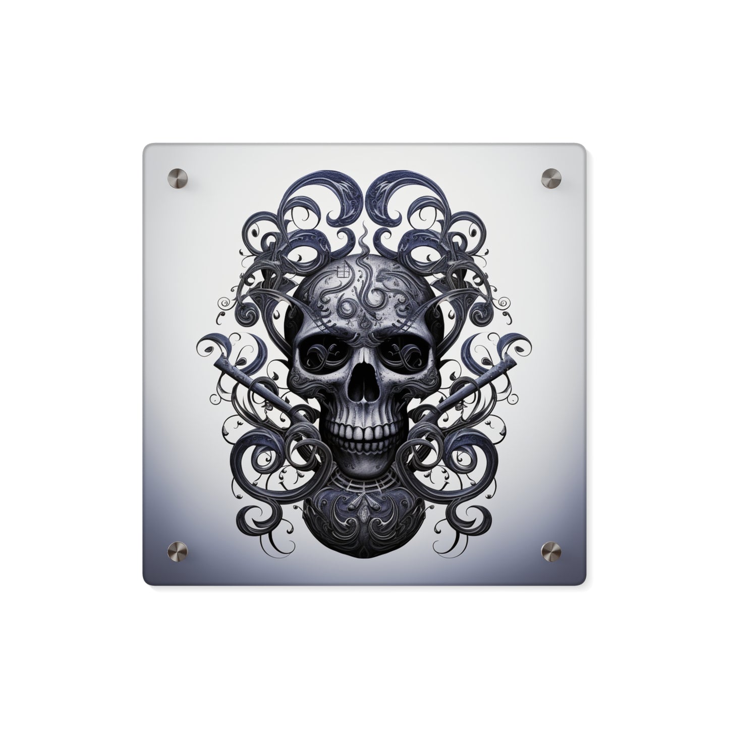 Acrylic Wall Art Panels Skull Treble Clef 1