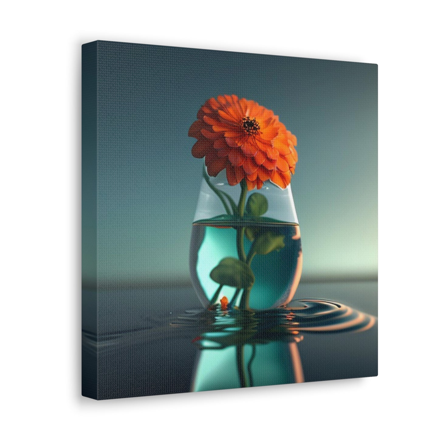 Canvas Gallery Wraps Orange Zinnia 1