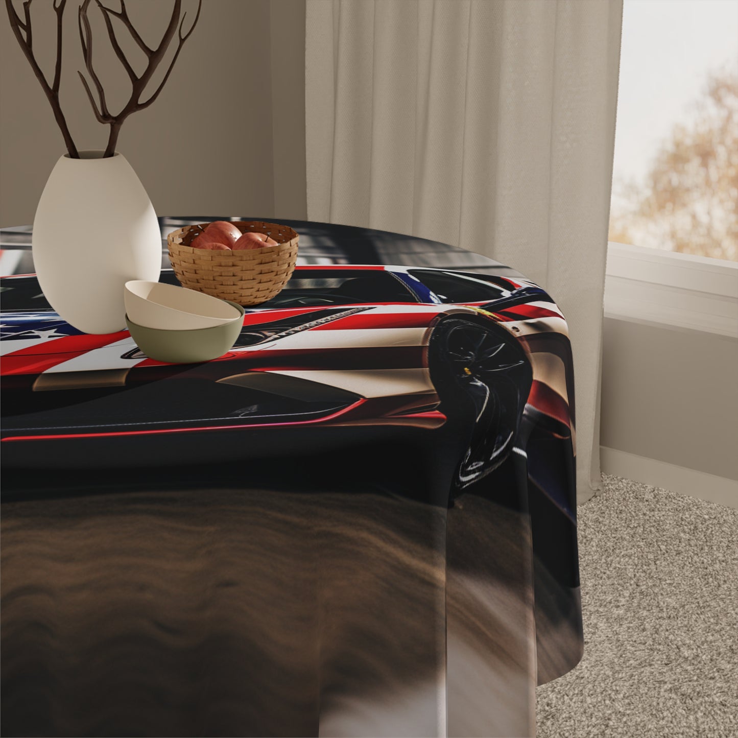 Tablecloth American Flag Farrari 3