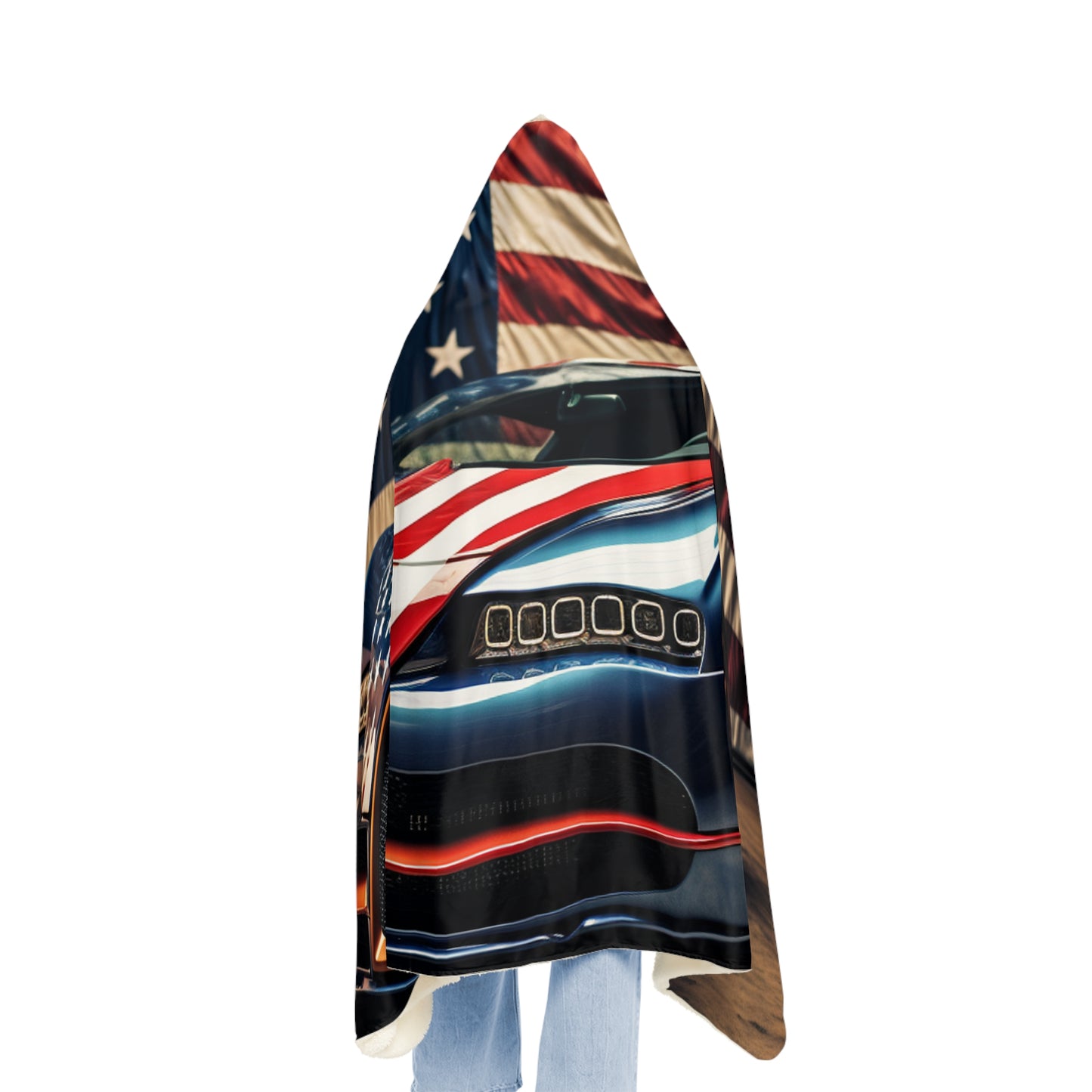 Snuggle Hooded Blanket Bugatti Flag American 4