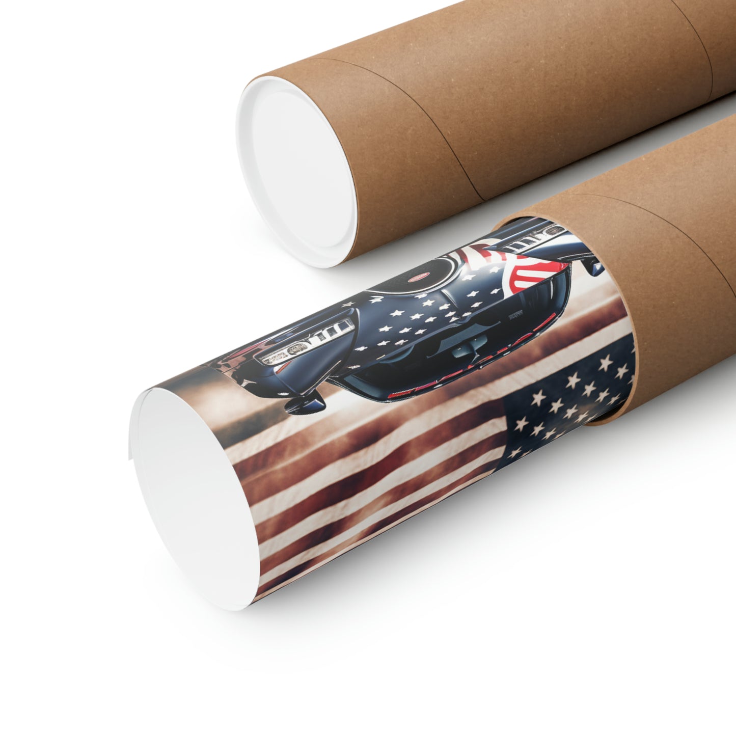 Premium Matte Vertical Posters Bugatti American Flag 2