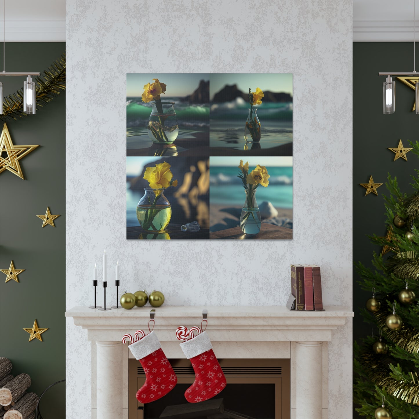 Canvas Gallery Wraps Yellow Gladiolus glass 5