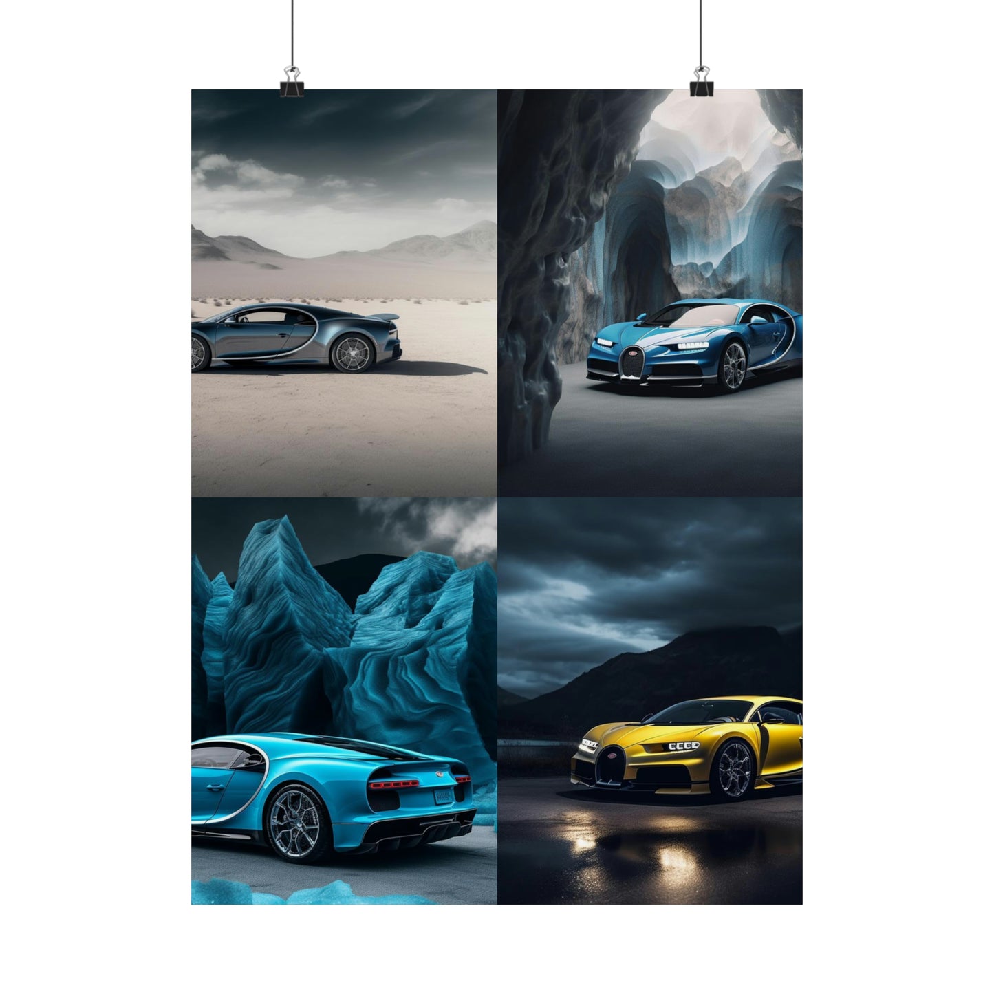 Premium Matte Vertical Posters Bugatti Real Look 5