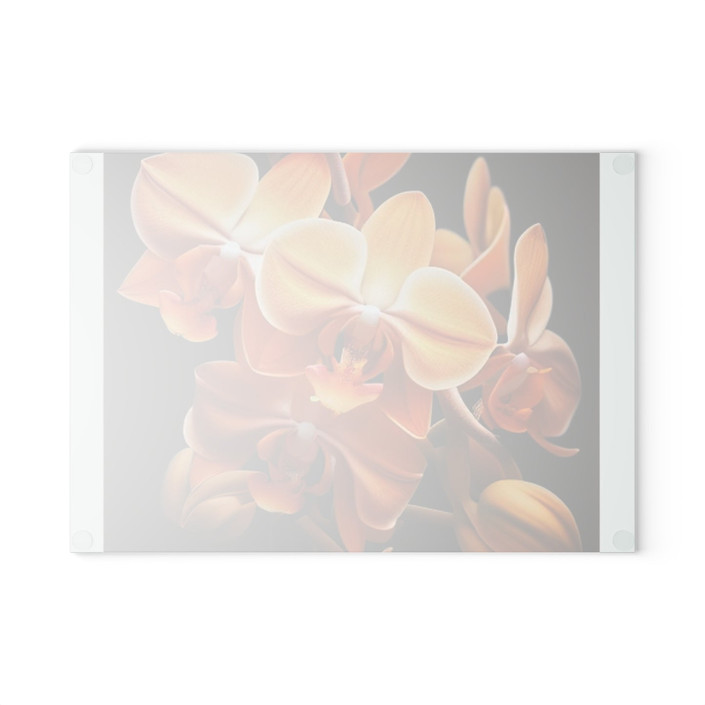 Glass Cutting Board orchid pedals 1