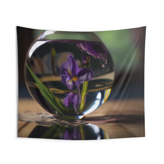 Indoor Wall Tapestries Purple Iris in a vase 1