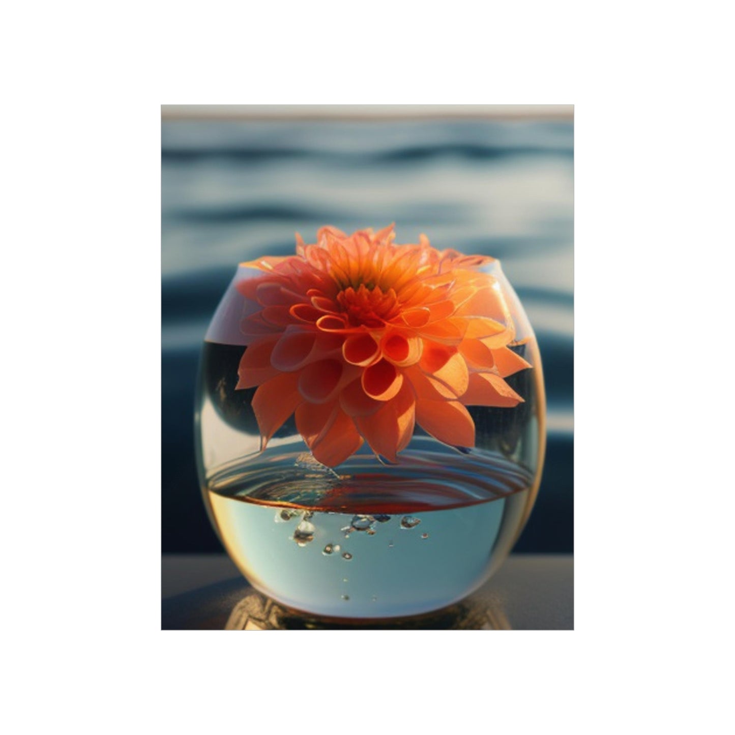 Premium Matte Vertical Posters Dahlia Orange 2