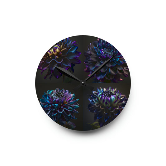 Acrylic Wall Clock Dahlia Purple 5