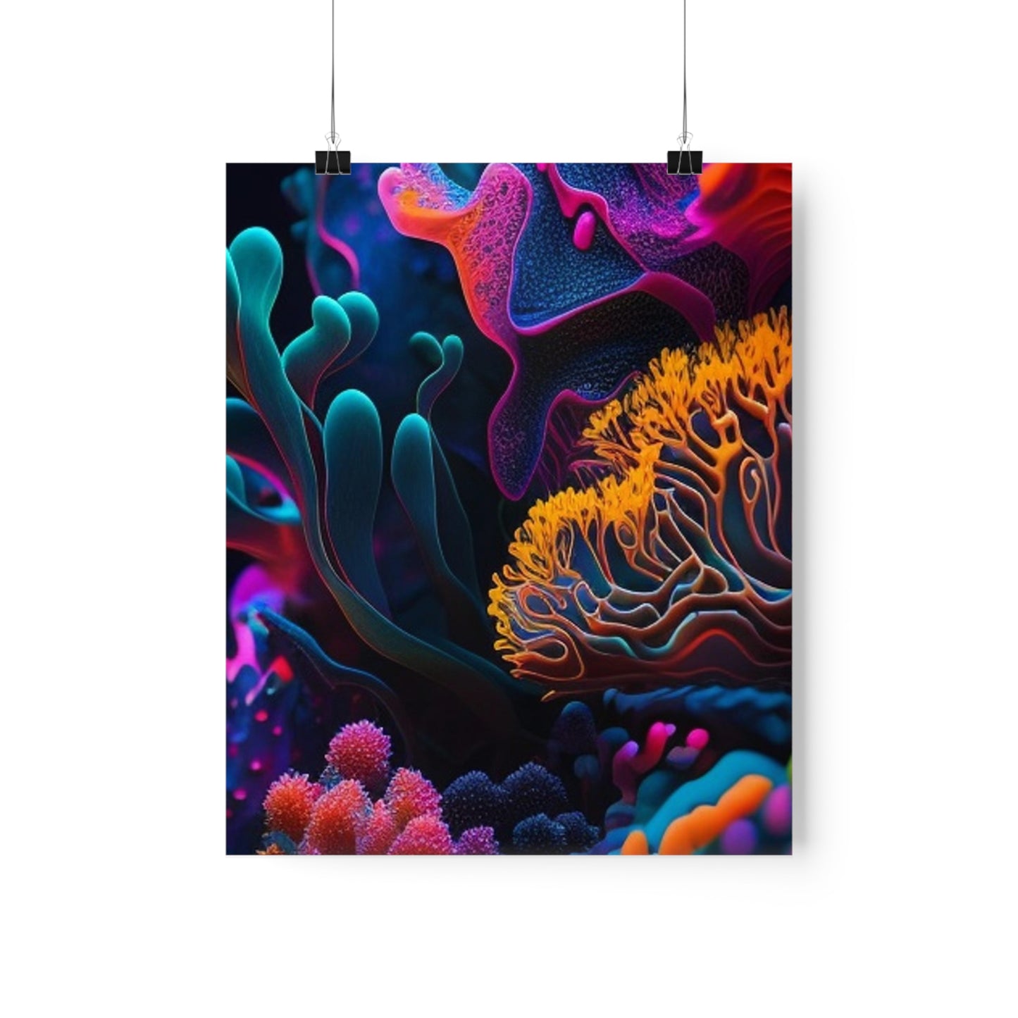 Premium Matte Vertical Posters Macro Coral Reef 2