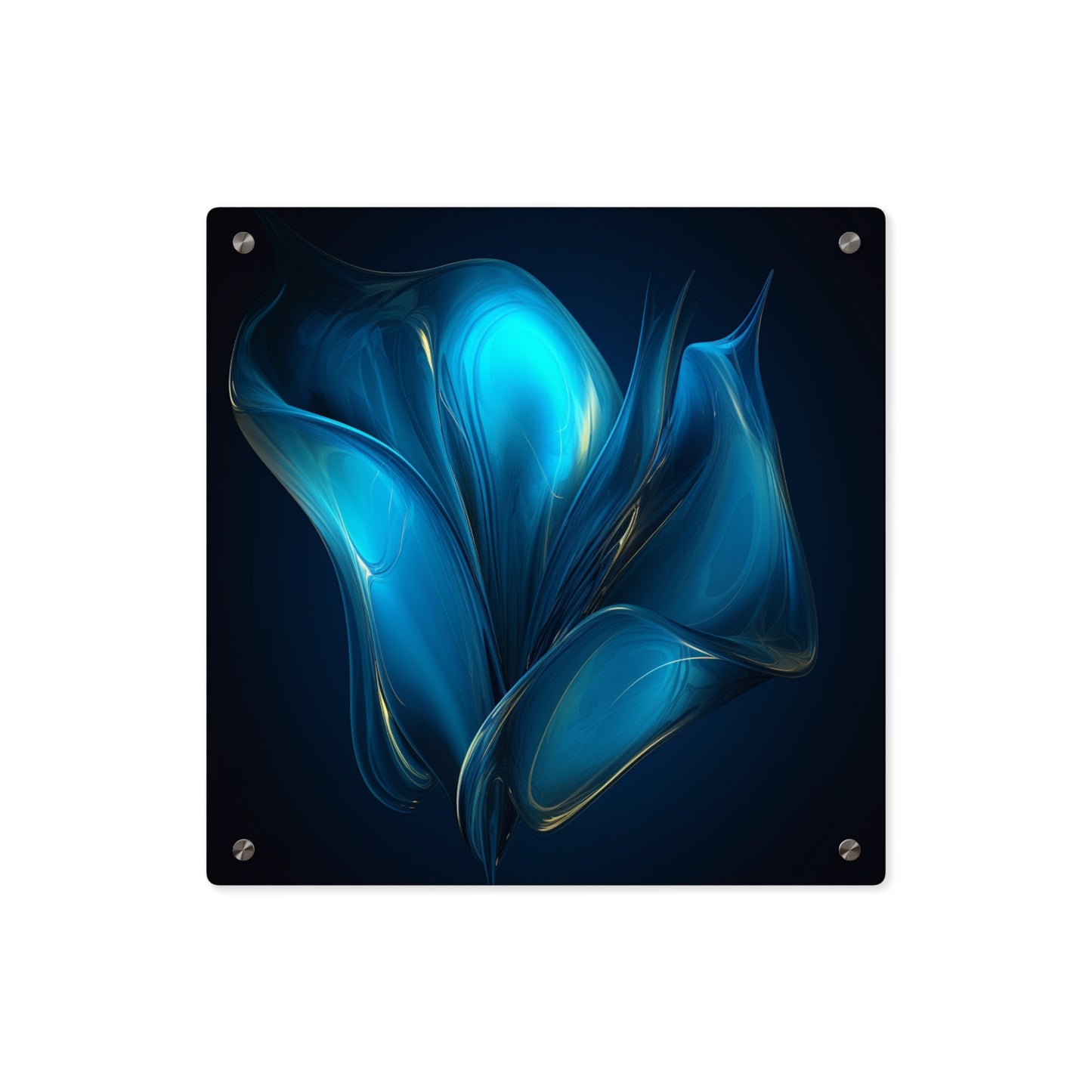 Acrylic Wall Art Panels Abstract Blue Tulip 2