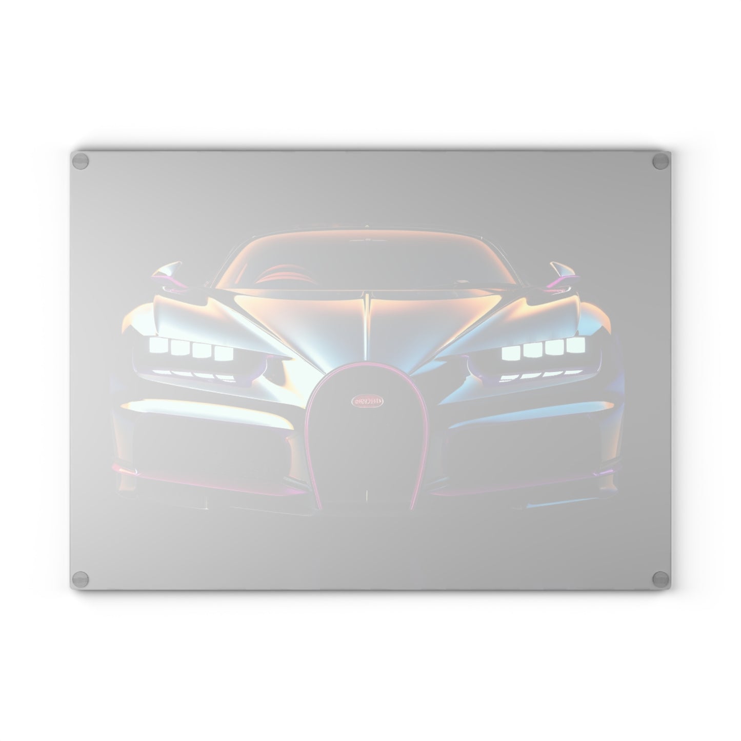 Glass Cutting Board Hyper Bugatti Chiron 1