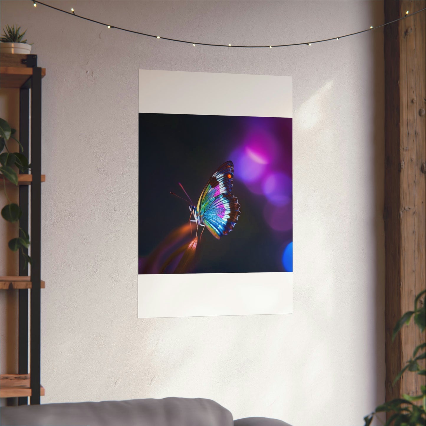 Premium Matte Vertical Posters Photo Realistic Butterfly 1