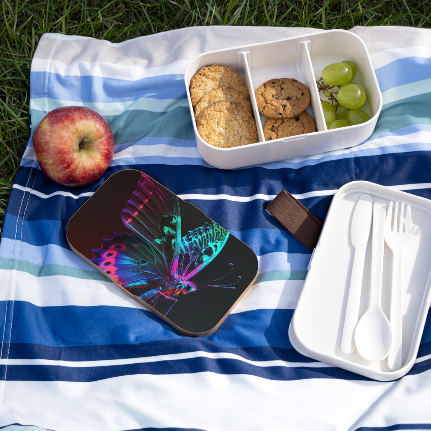 Bento Lunch Box Raw Hyper Color Butterfly 1