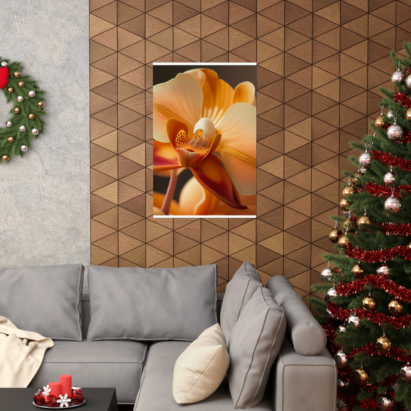 Premium Matte Vertical Posters Orange Orchid 3