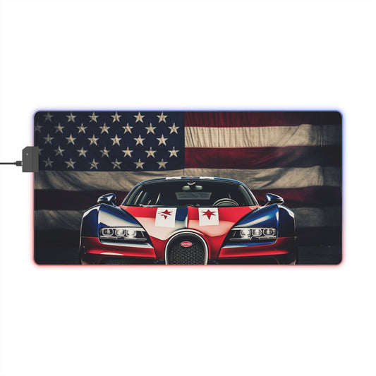 LED Gaming Mouse Pad Bugatti American Flag 3