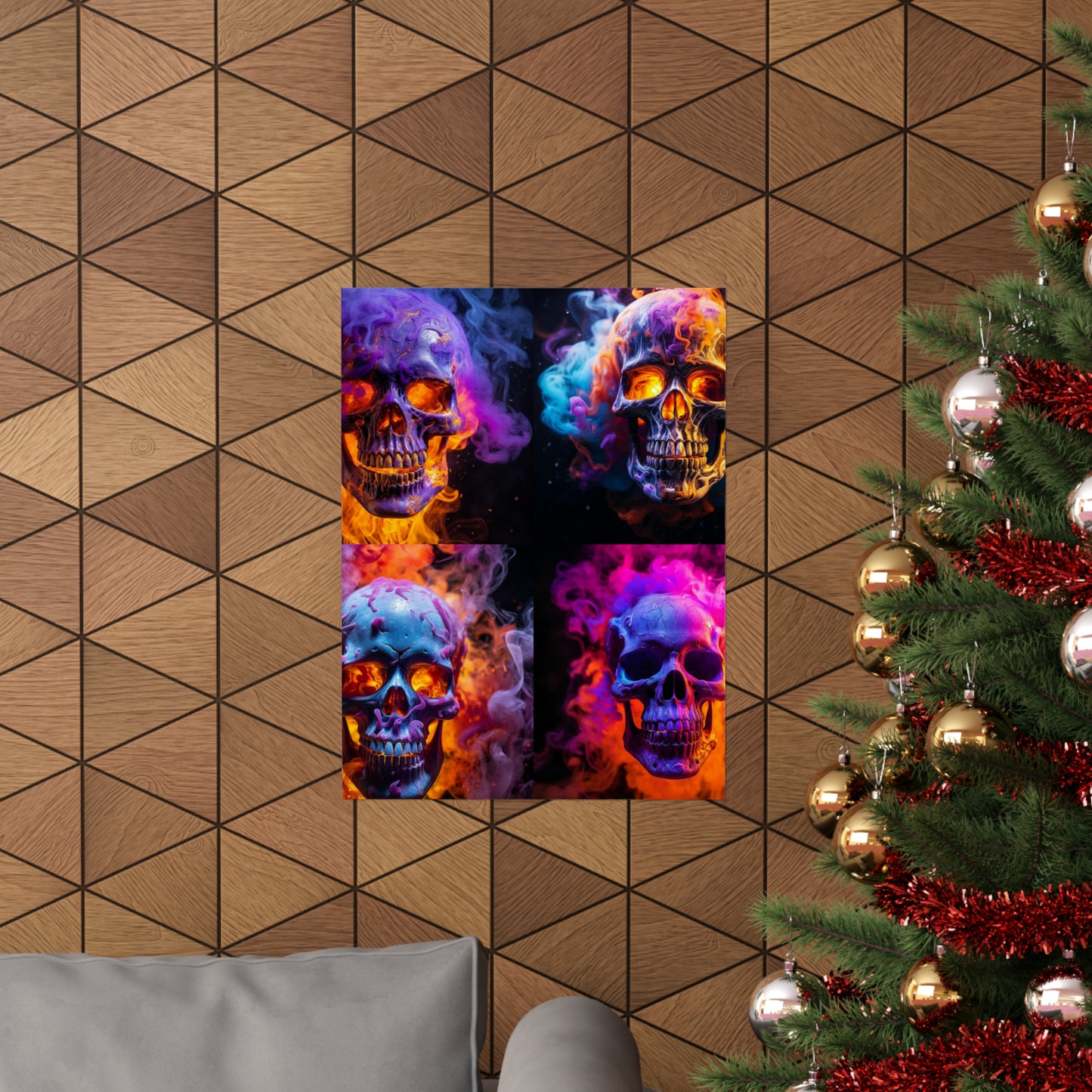 Premium Matte Vertical Posters Macro Skull 5