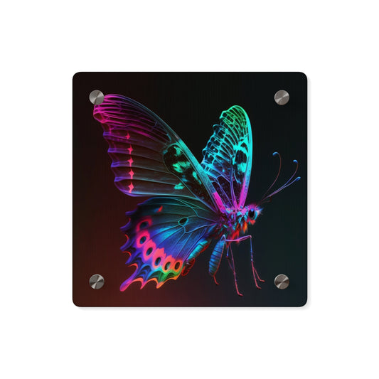Acrylic Wall Art Panels Raw Hyper Color Butterfly 1