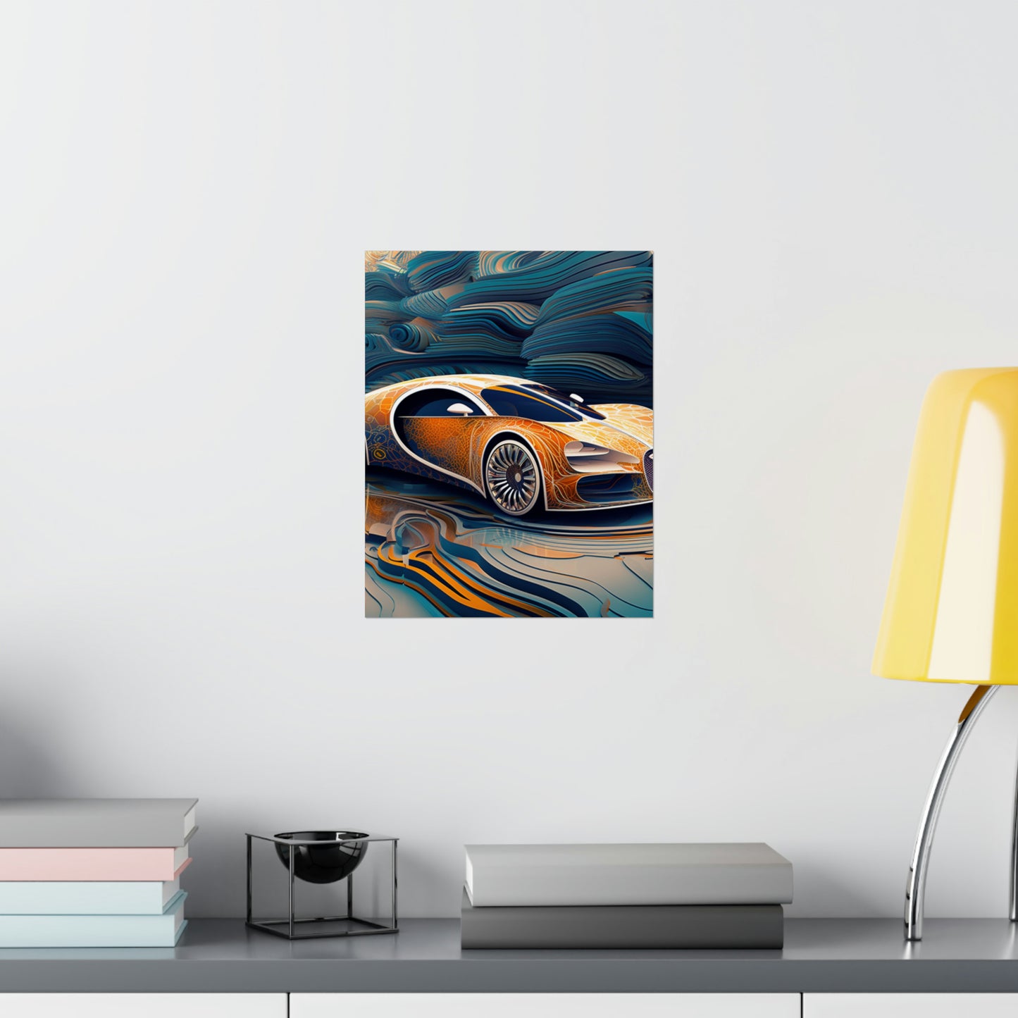 Premium Matte Vertical Posters Bugatti Abstract Flair 1