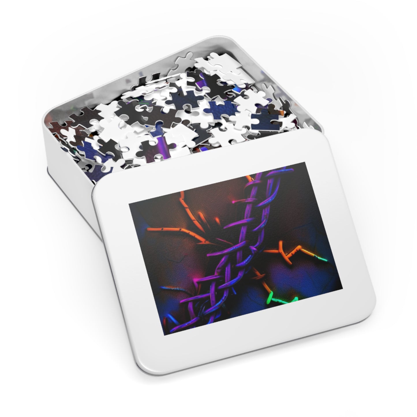 Jigsaw Puzzle (30, 110, 252, 500,1000-Piece) Macro Neon Barbs 2