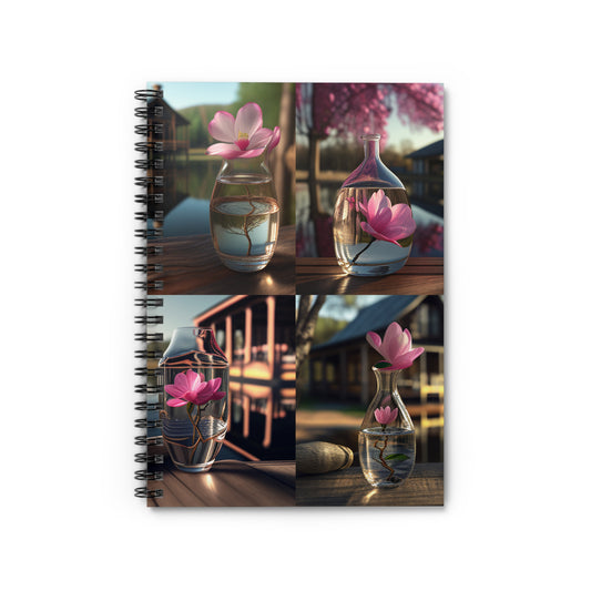 Spiral Notebook - Ruled Line Magnolia in a Glass vase 5