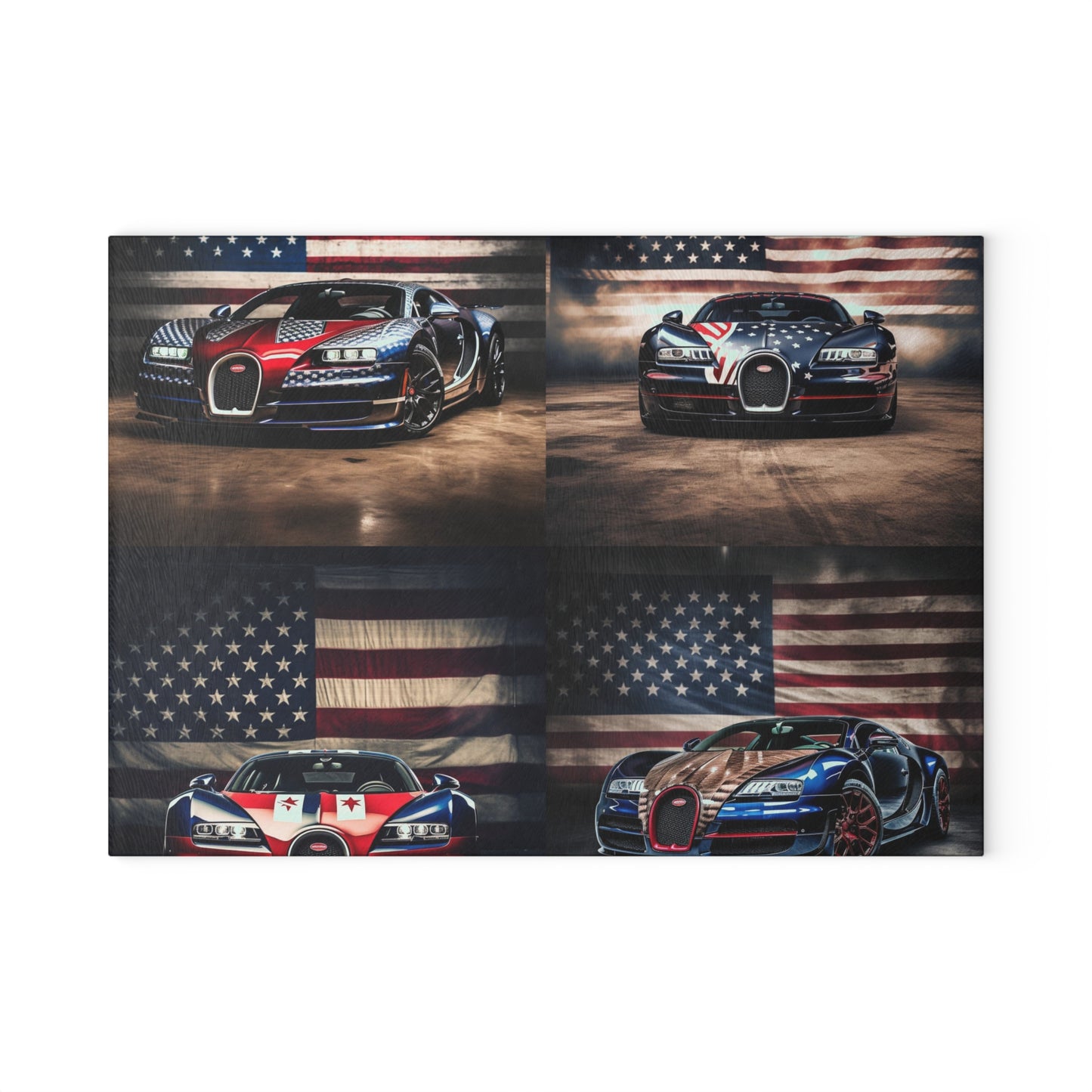 Glass Cutting Board Bugatti American Flag 5