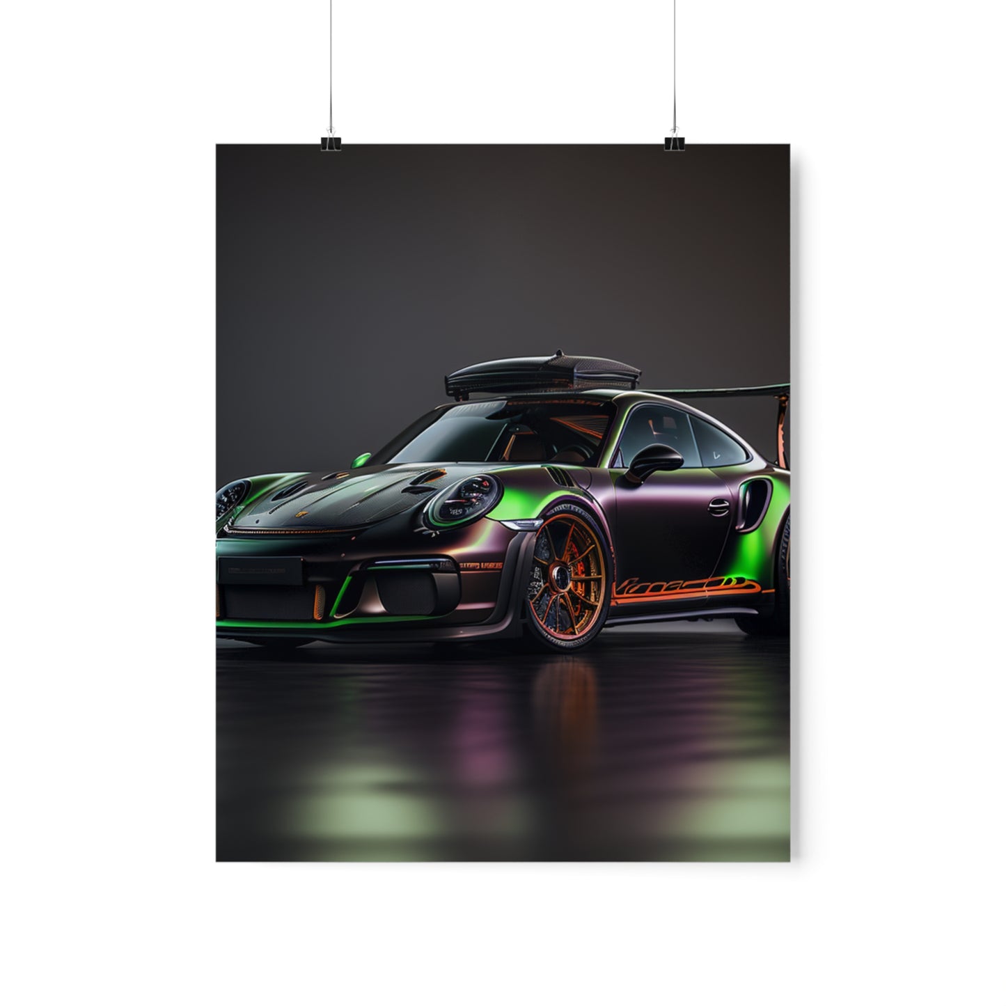 Premium Matte Vertical Posters Porsche Color 2