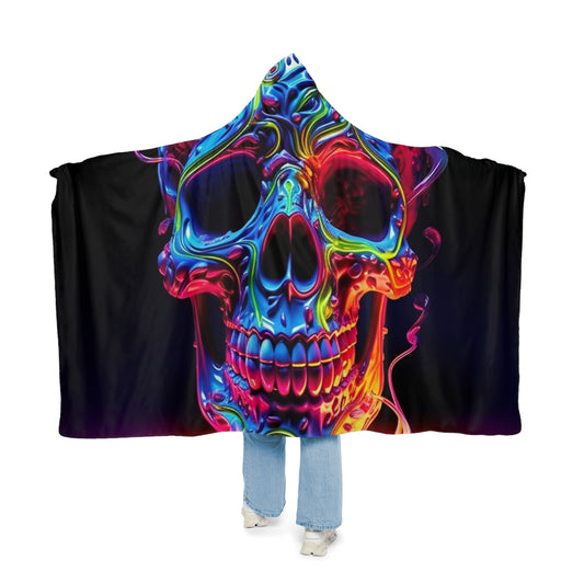 Snuggle Hooded Blanket Macro Skull Color 3