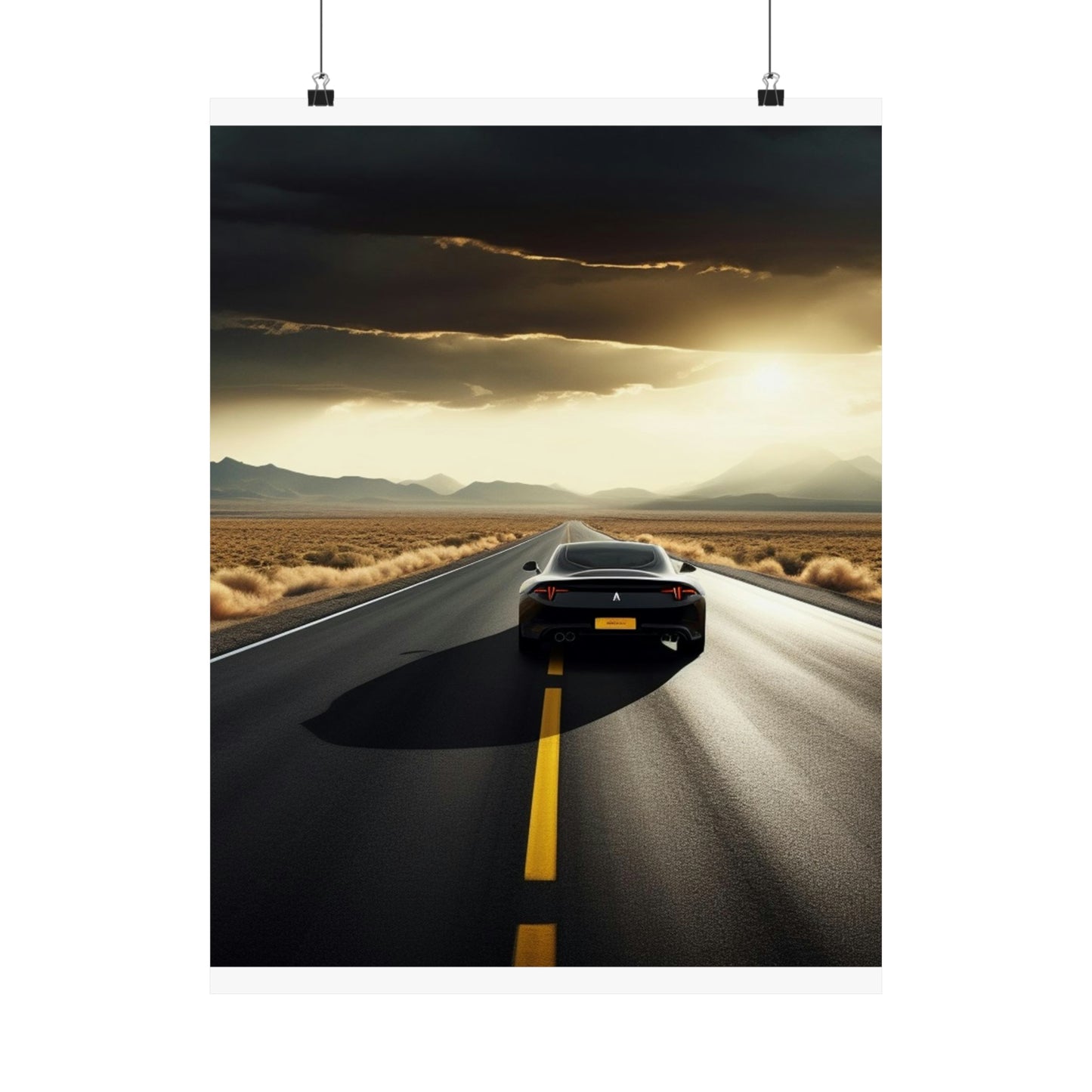 Premium Matte Vertical Posters Ferrari Road 1