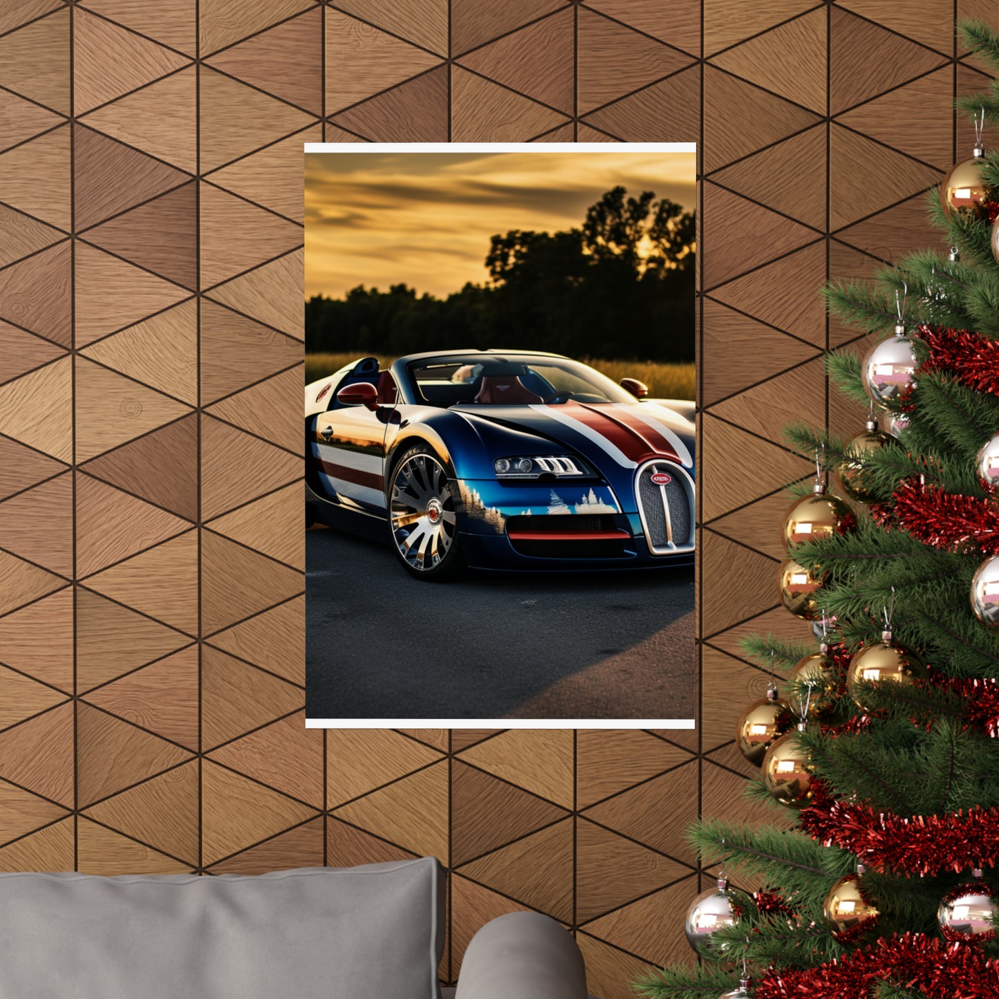 Premium Matte Vertical Posters Bugatti Flag American 3