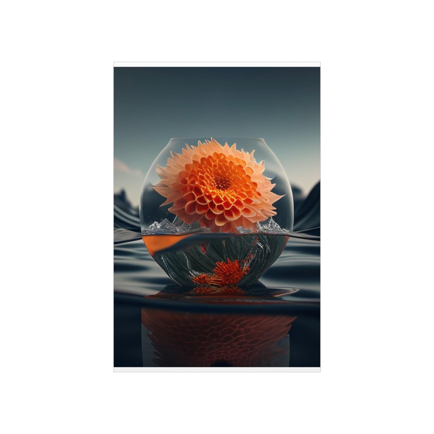 Premium Matte Vertical Posters Dahlia Orange 3