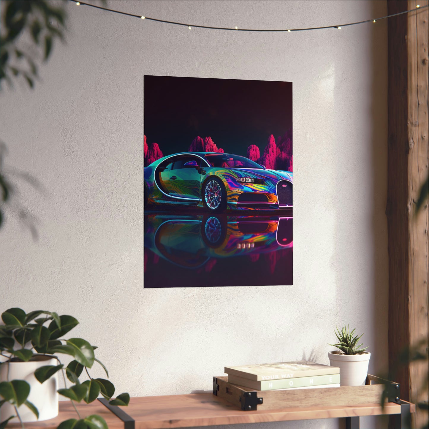 Premium Matte Vertical Posters Florescent Bugatti Flair 2