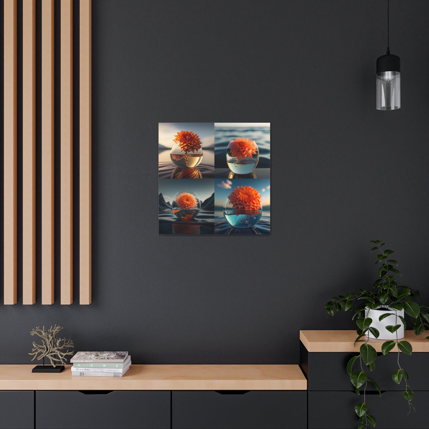 Canvas Gallery Wraps Dahlia Orange 5