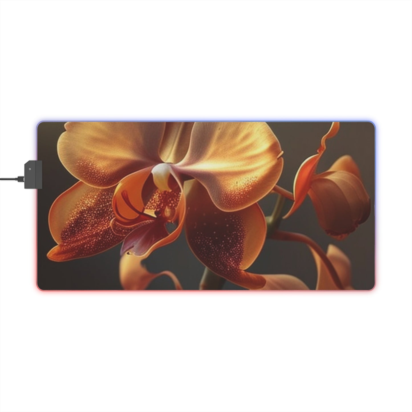 LED Gaming Mouse Pad Orange Orchid 1