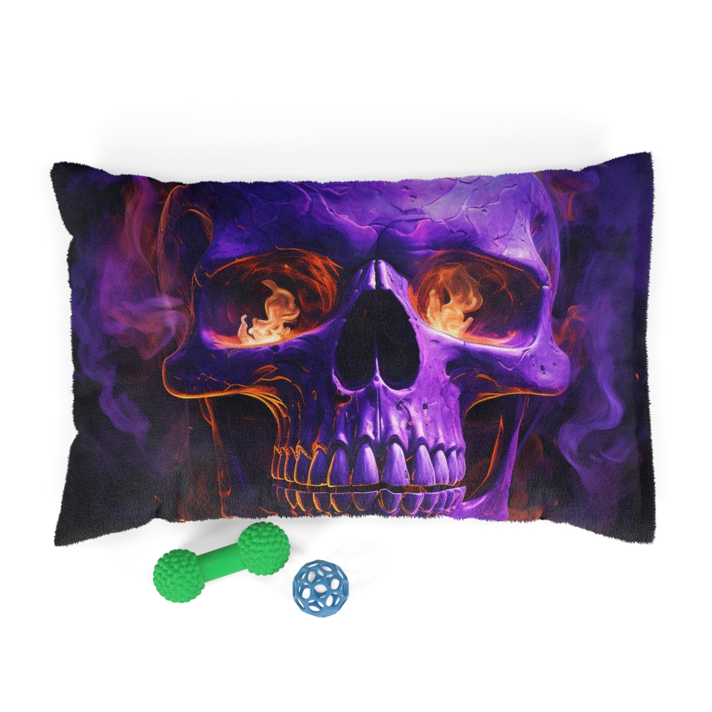 Pet Bed Skull Flames 1