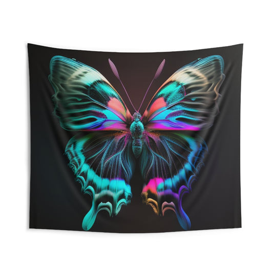 Indoor Wall Tapestries Neon Butterfly Fusion 3