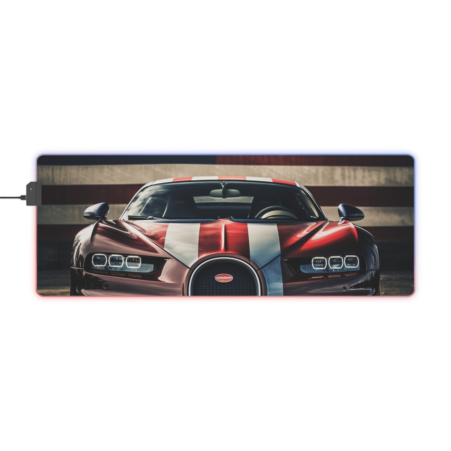 LED Gaming Mouse Pad Bugatti Flag 1