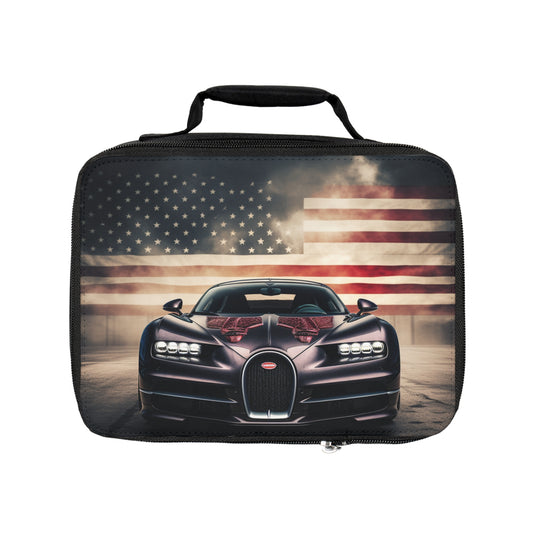 Lunch Bag American Flag Background Bugatti 2