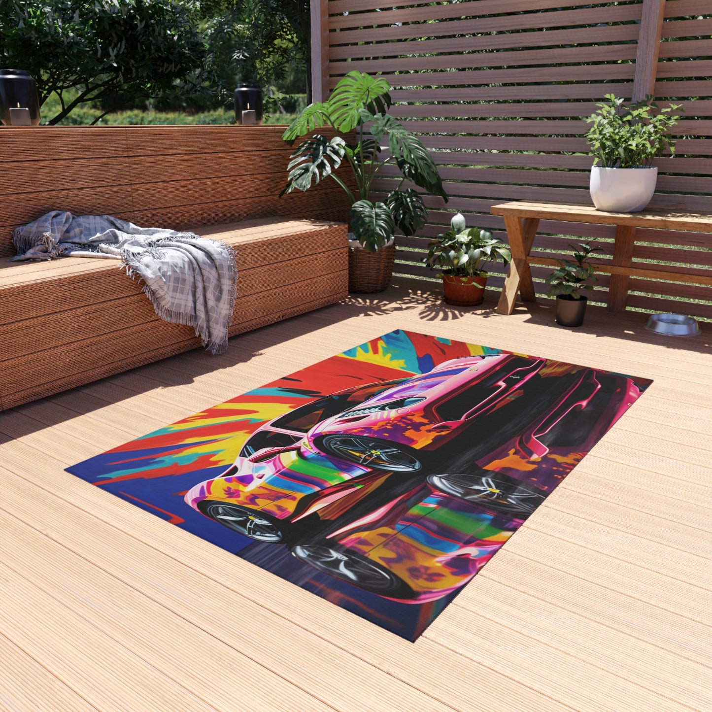 Outdoor Rug  Hyper Colorfull Ferrari 3