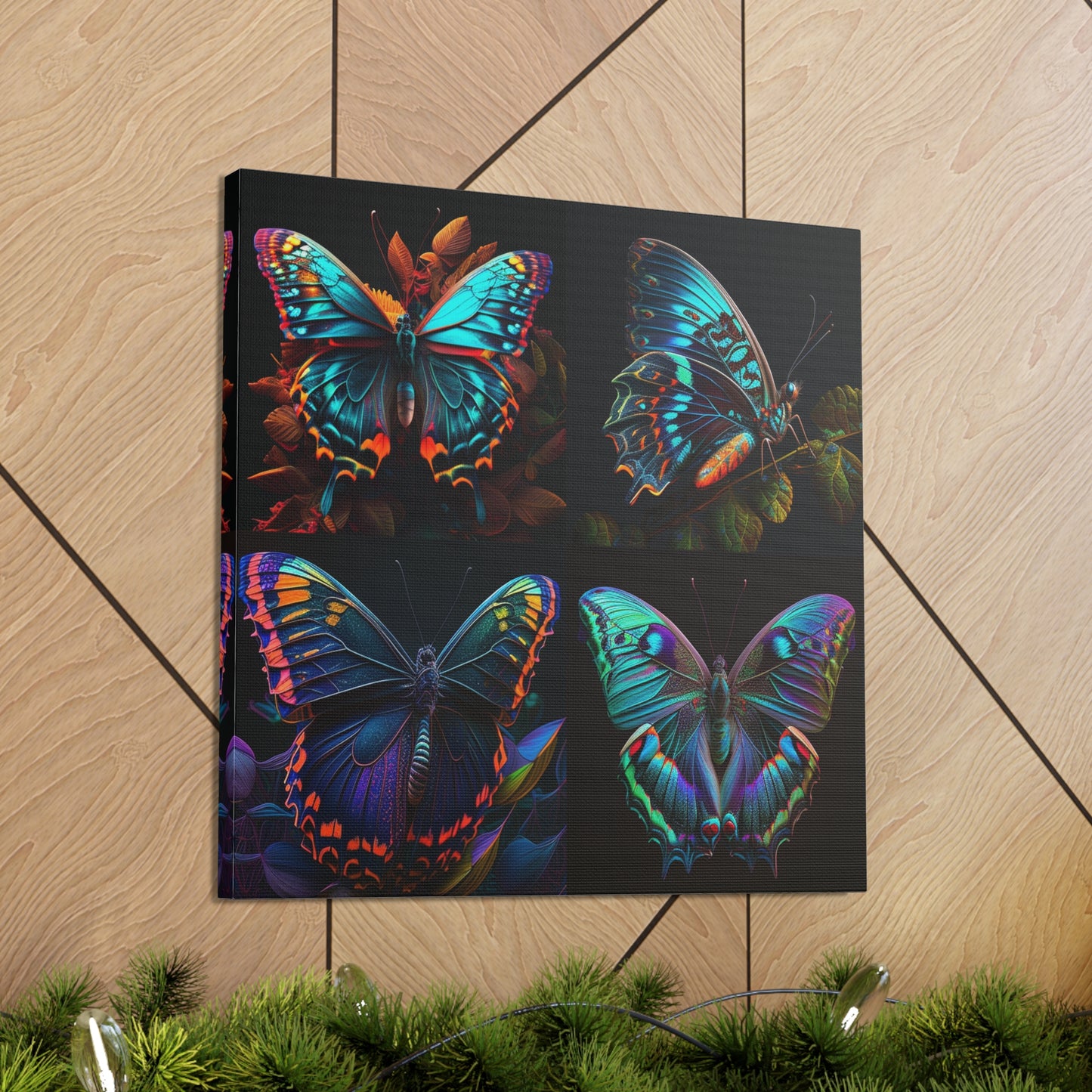 Canvas Gallery Wraps Hue Neon Butterfly 5