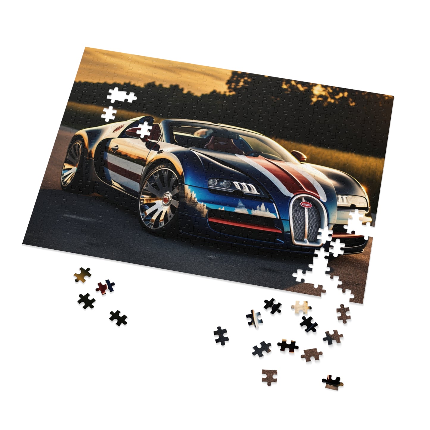 Jigsaw Puzzle (30, 110, 252, 500,1000-Piece) Bugatti Flag American 3