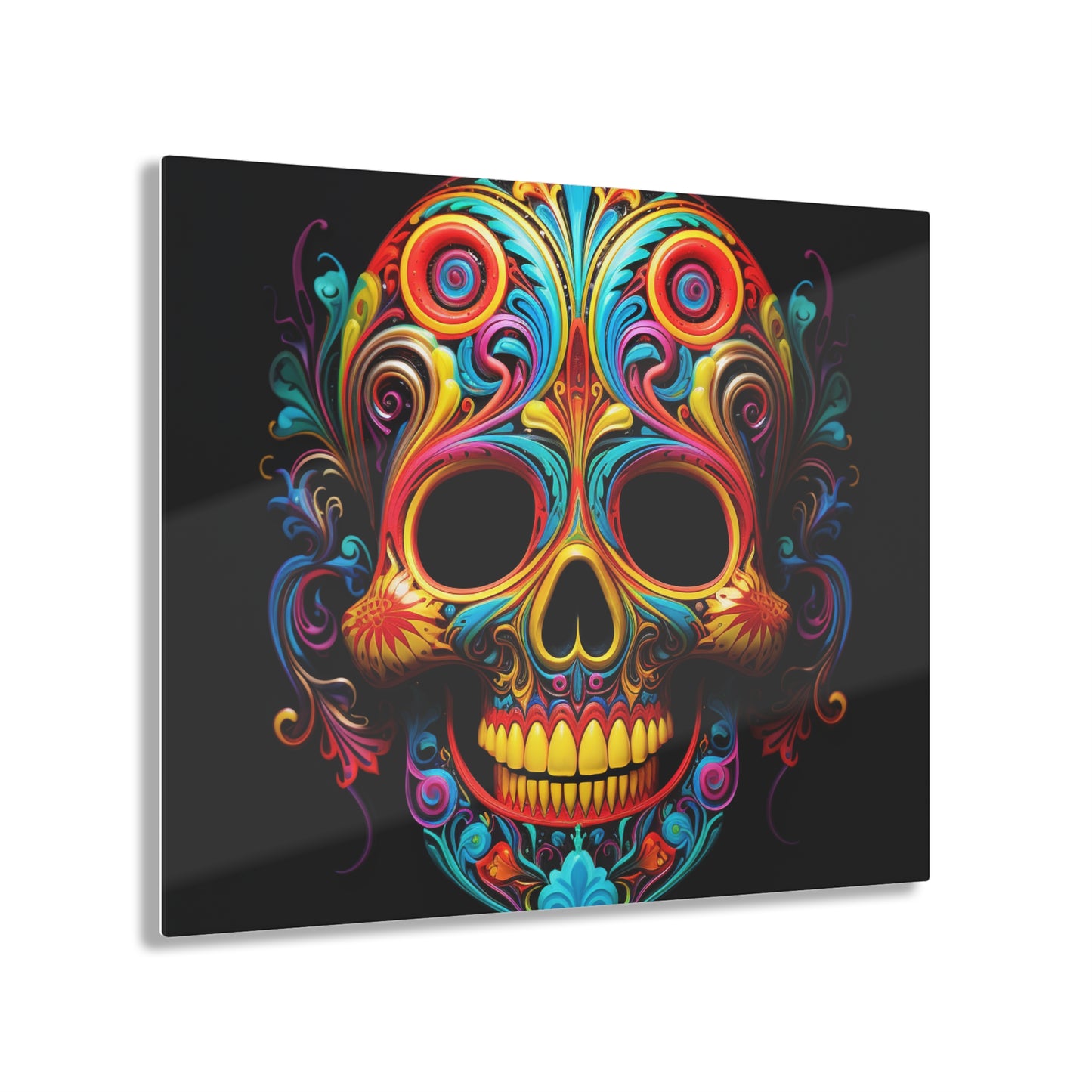 Acrylic Prints Macro Skull Color 1