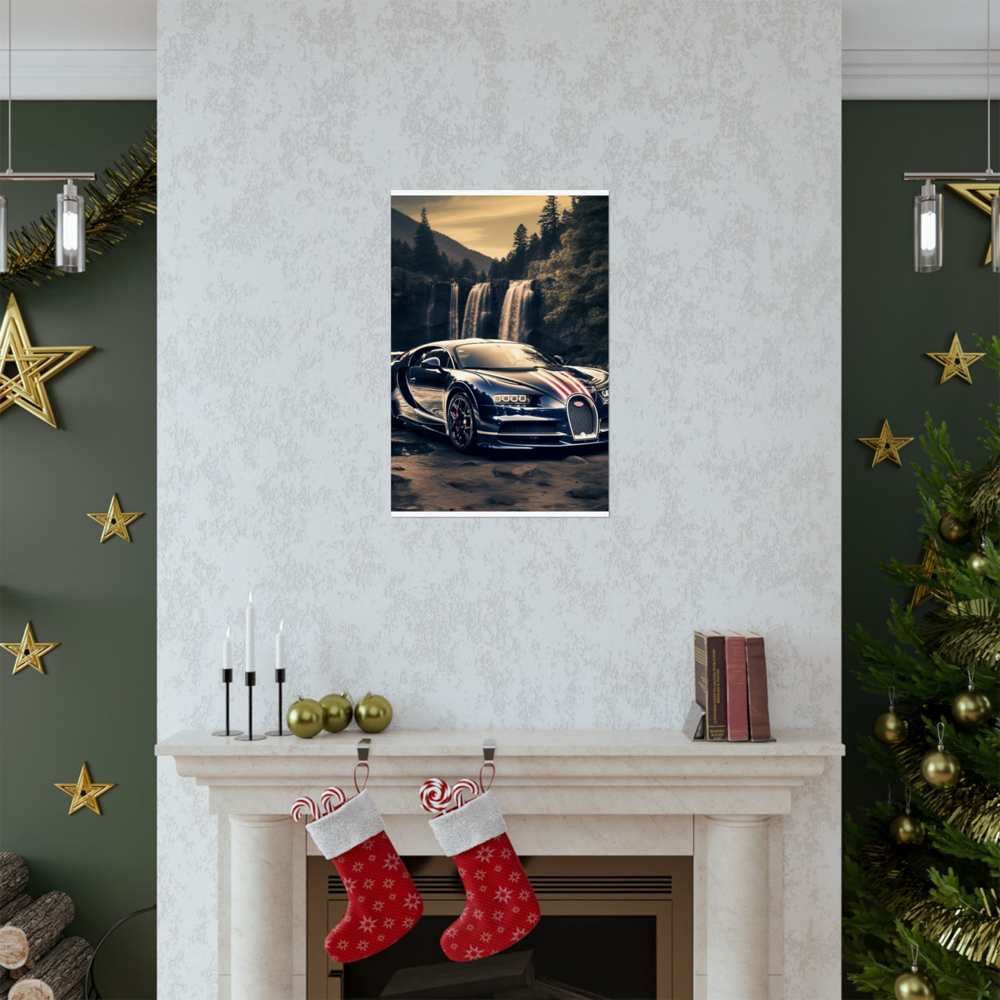 Premium Matte Vertical Posters Bugatti Waterfall 2