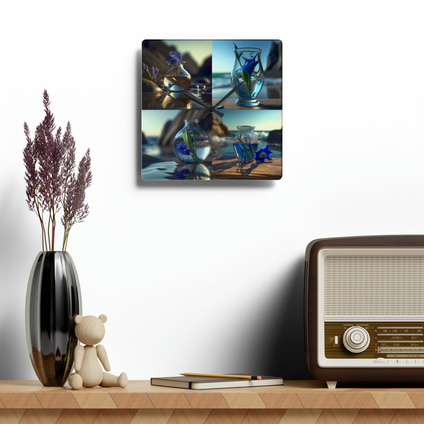 Acrylic Wall Clock The Bluebell 5