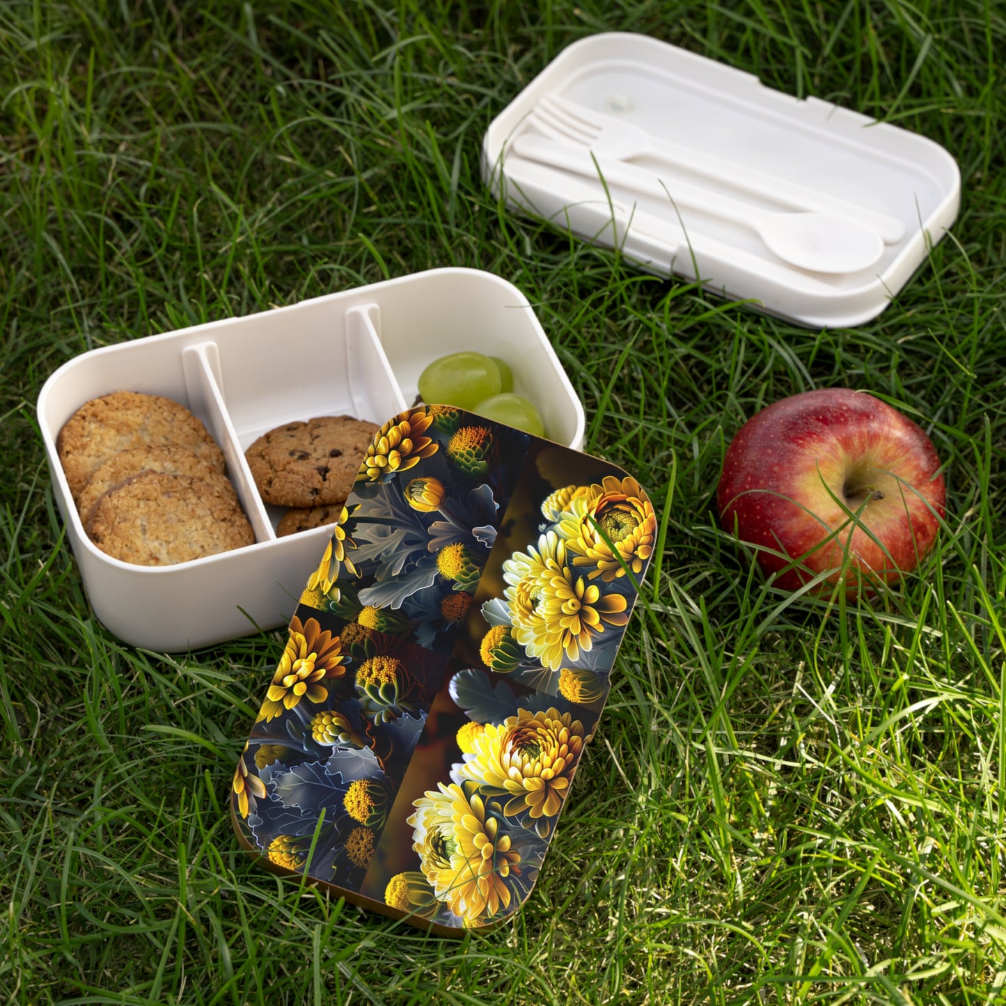Bento Lunch Box Yellow Hermosas Flores Amarillas 5