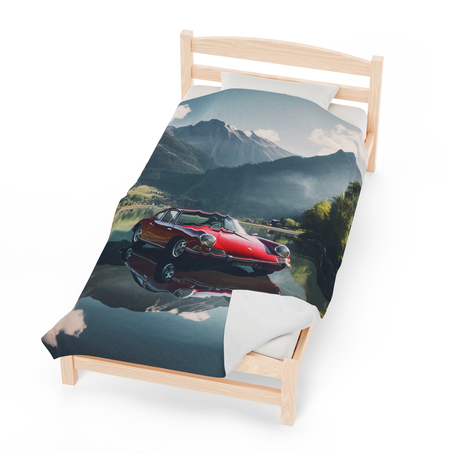 Velveteen Plush Blanket Porsche Lake 3