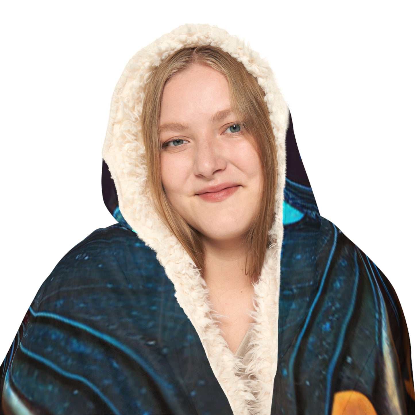 Snuggle Hooded Blanket Neon Hue Butterfly 2