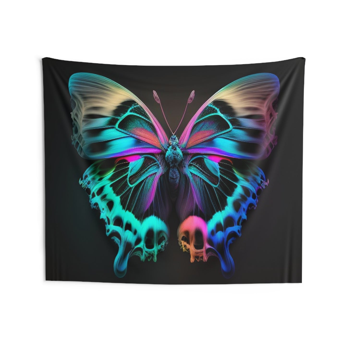 Indoor Wall Tapestries Neon Butterfly Fusion 2