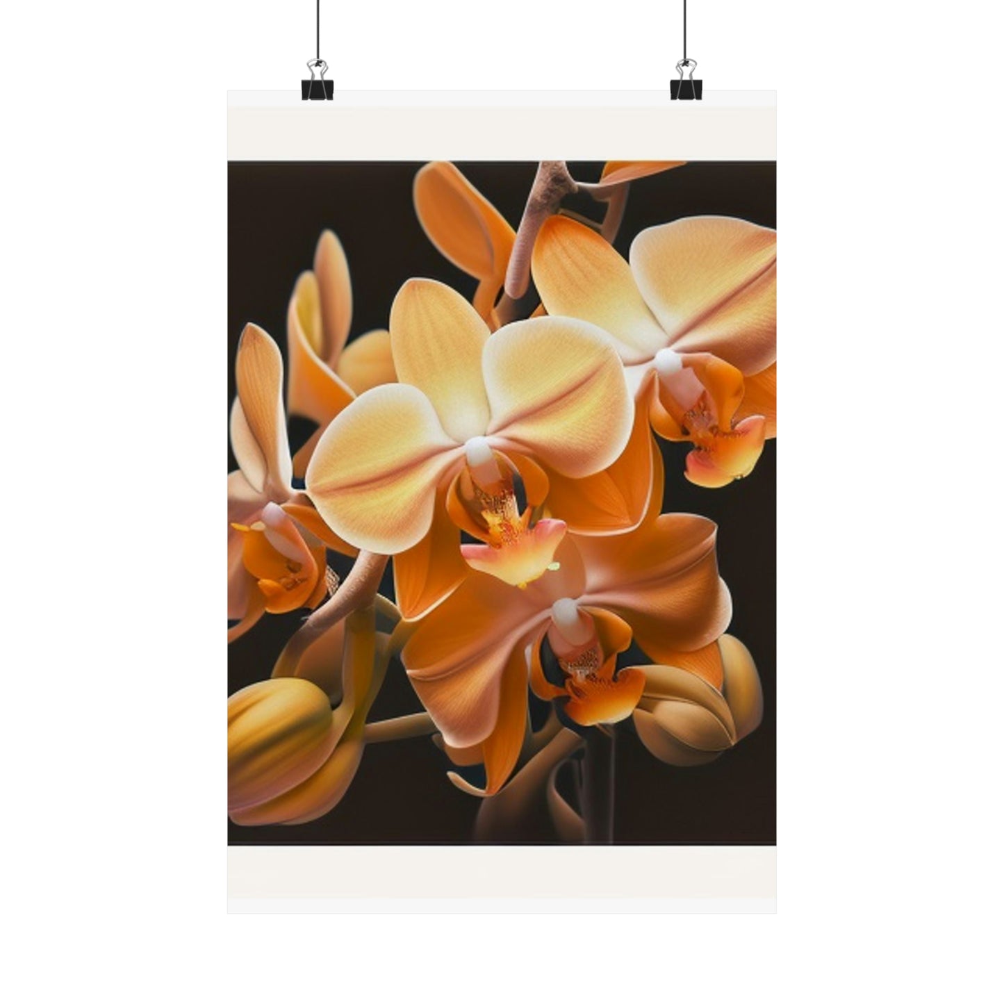 Premium Matte Vertical Posters orchid pedals 1